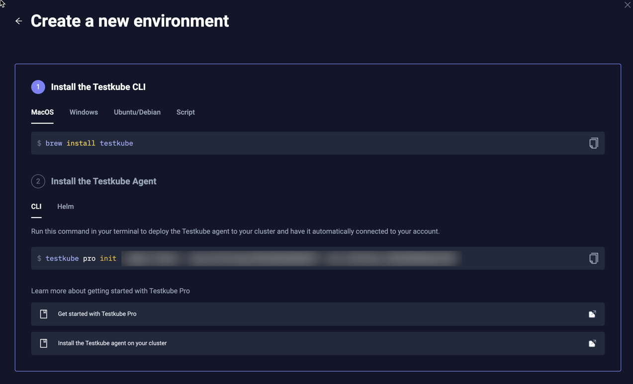 New Environment Connection